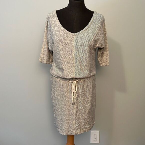 Woolrich Women's Beige and Black Drawstring Skipper Dress - Picture 1 of 12